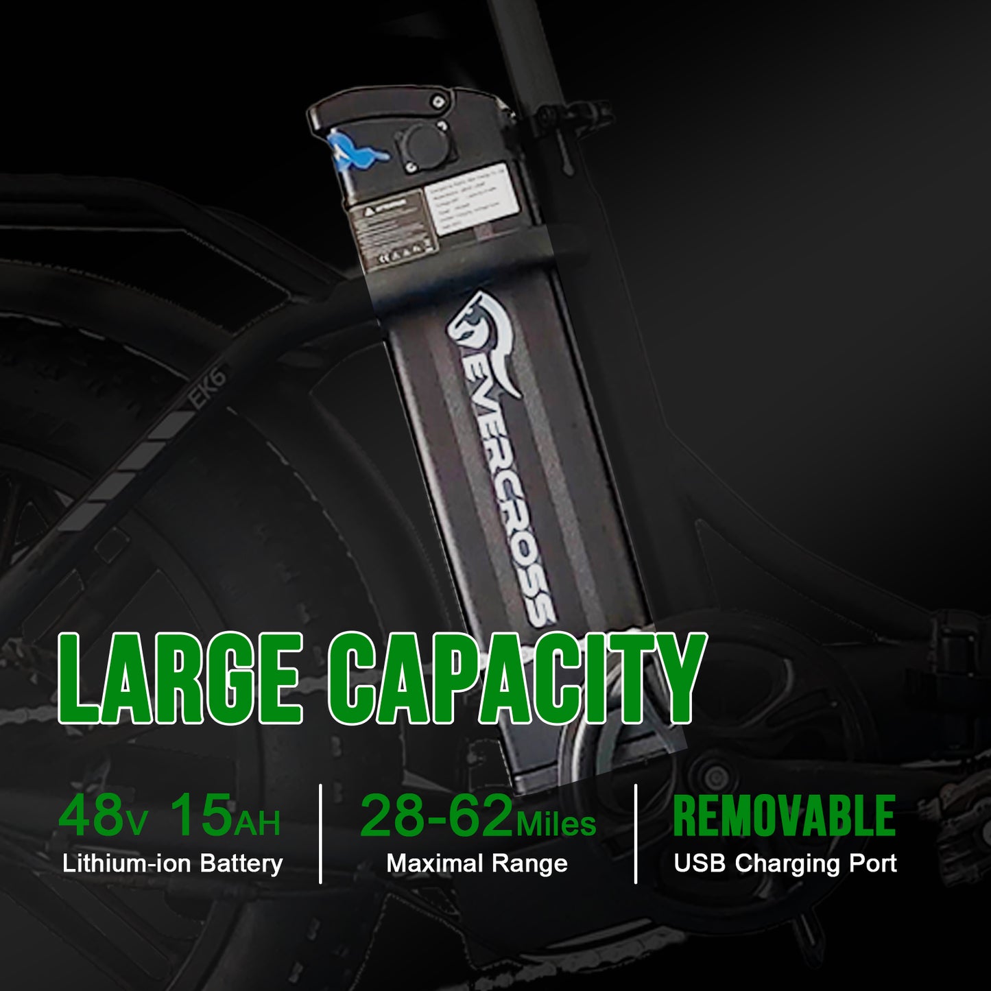 EK6 Folding E-bike Evercross