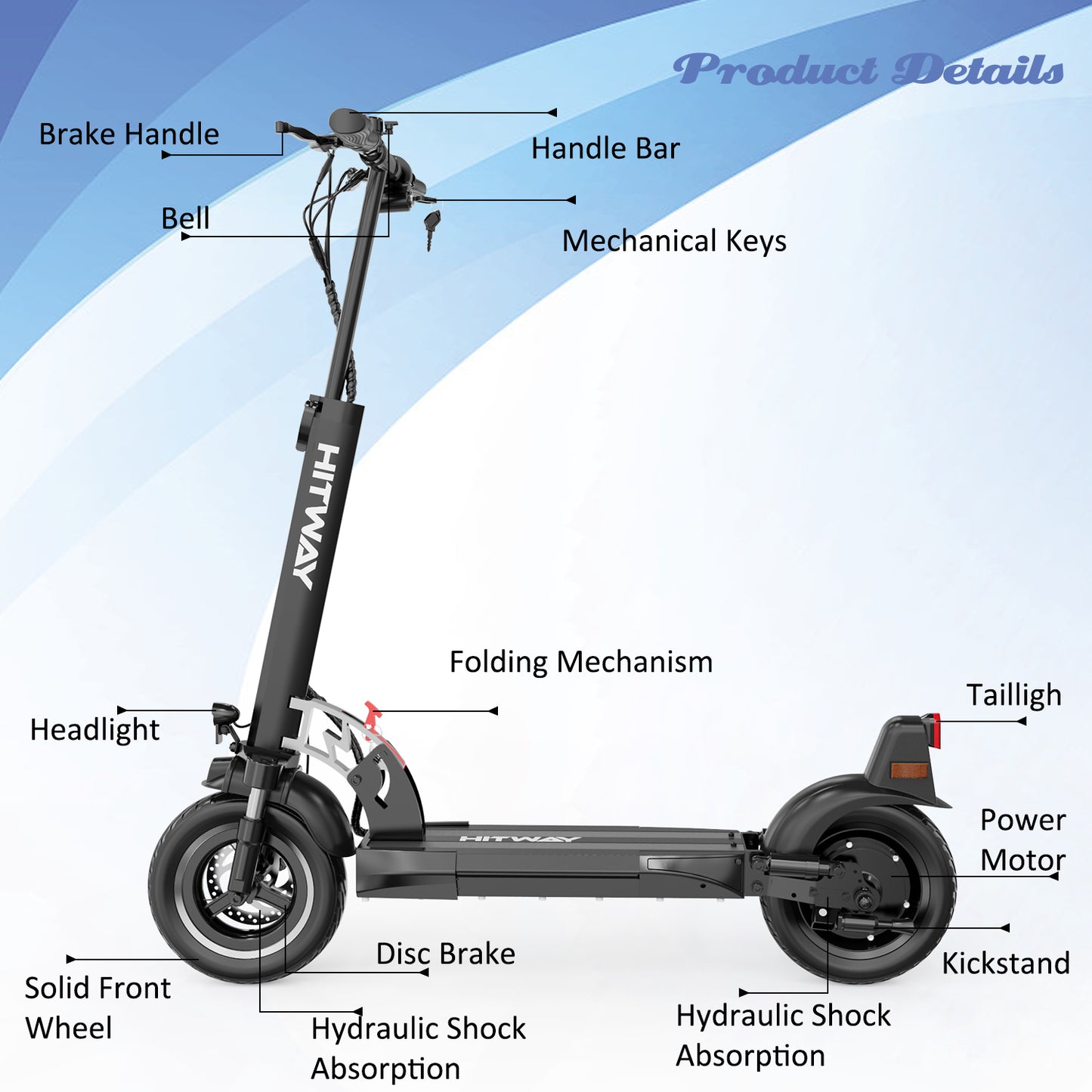HITWAY H5-HB24ABE E-scooter without seat